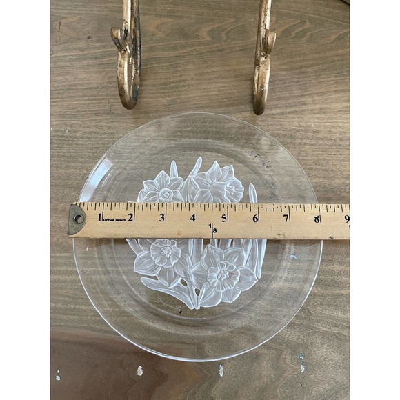 Vintage Vinardi Leaded Crystal Daffodil Plate 080-I Japan T Yamamoto - Picture 4 of 5